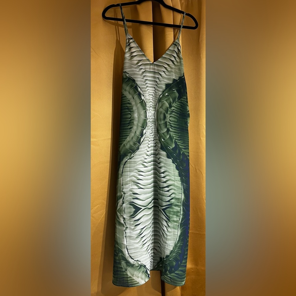 Green Maxi Sundress with Spaghetti Straps